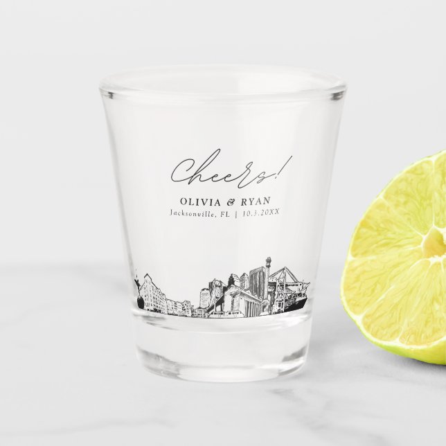 Copo de Shot para Festa de Casamento em Jacksonvil (Frente)