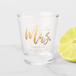 Copo De Shot Para O Futuro, O Costume De Folha De Ouro De Casam