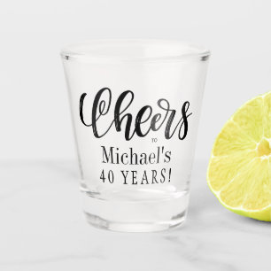 Copo De Shot Parabéns por 40 anos de aniversário personalizado