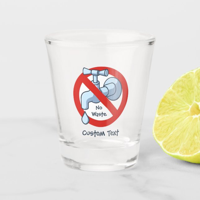 Copo De Shot Parar o desperdício de água (Frente)