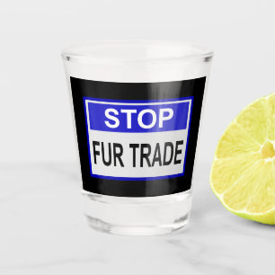 Copo De Shot Parar sinal azul com pele