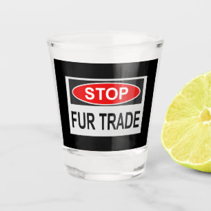 Copo De Shot Parar Sinal de Comércio de Pele vermelho