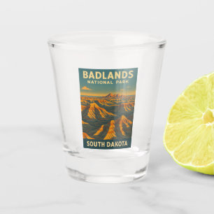 Copo De Shot Parque Nacional das Badlands viagens vintage Dakot