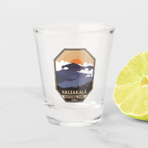 Copo De Shot Parque Nacional de Haleakala, Retro Emblem
