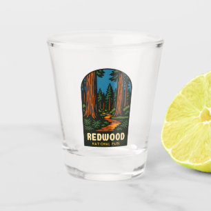 Copo De Shot Parque Nacional Redwood Viagem Vintage Retro Natur