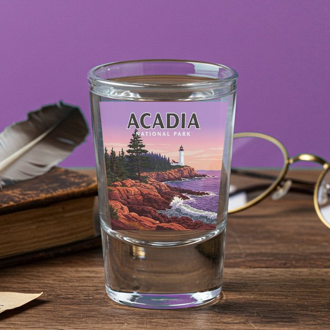 Copo De Shot Parque Nacional Vintage Acadia (Criador carregado)