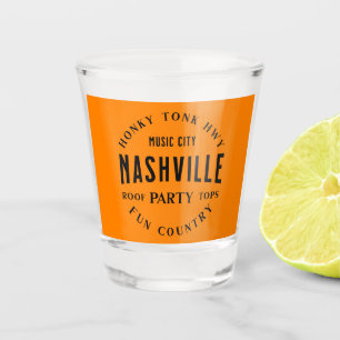 Copo De Shot Partido em Nashville Country Western Orange