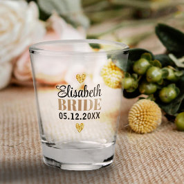 Copo De Shot Partido Personalizado Bridal Moderno Elegante dos 