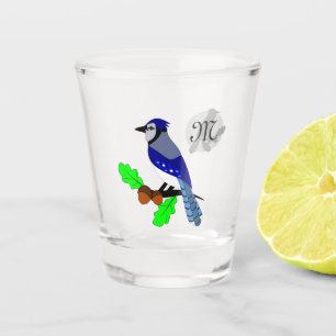 Copo De Shot Pássaro Azul bonito