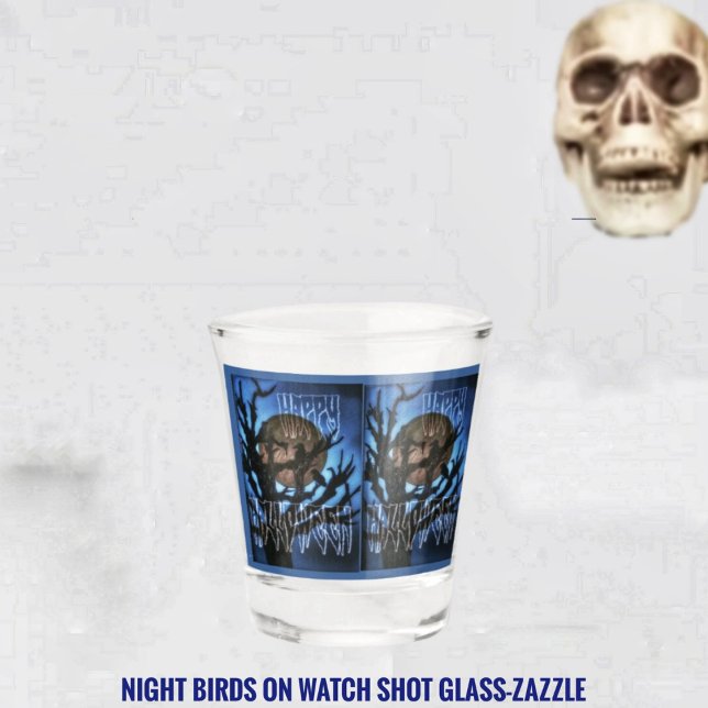 Copo De Shot Pássaros Noturnos Em Observação (Criador carregado)