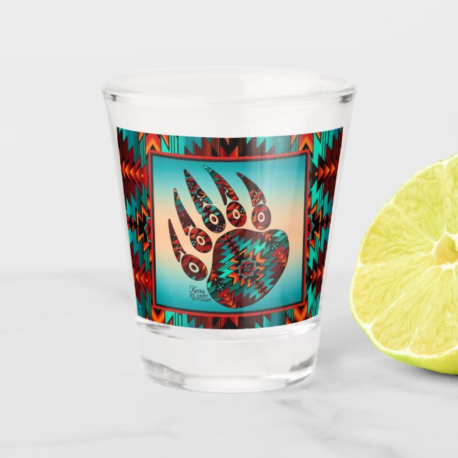 Copo de Shot Pata de Urso Tribal (Frente)