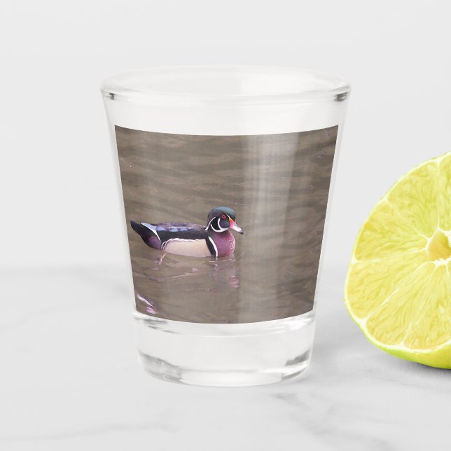 Copo De Shot Pato de Madeira (Frente)