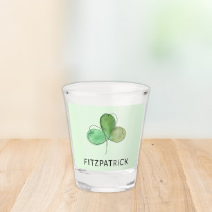 Copo De Shot Patrimônio Irlandês Trevo Verde Personalizado