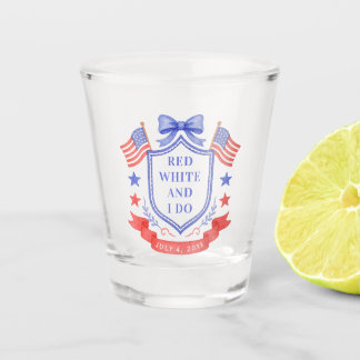 Copo De Shot Patriotic Red White & I Do Bridal Shower