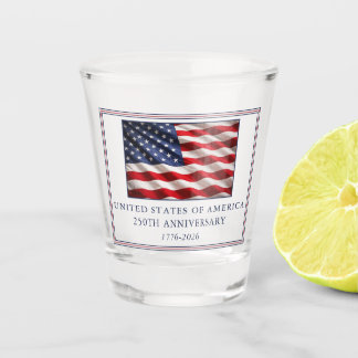 Copo De Shot Patriotic USA 250th Anniversary Toast