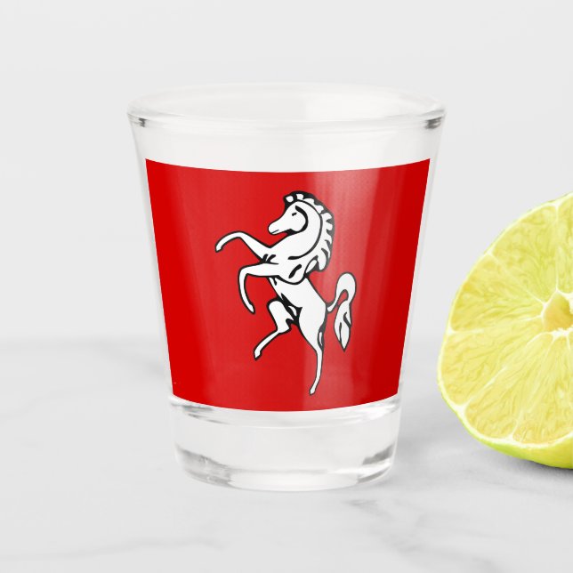 Copo de shot patriótico com a bandeira do condado  (Frente)