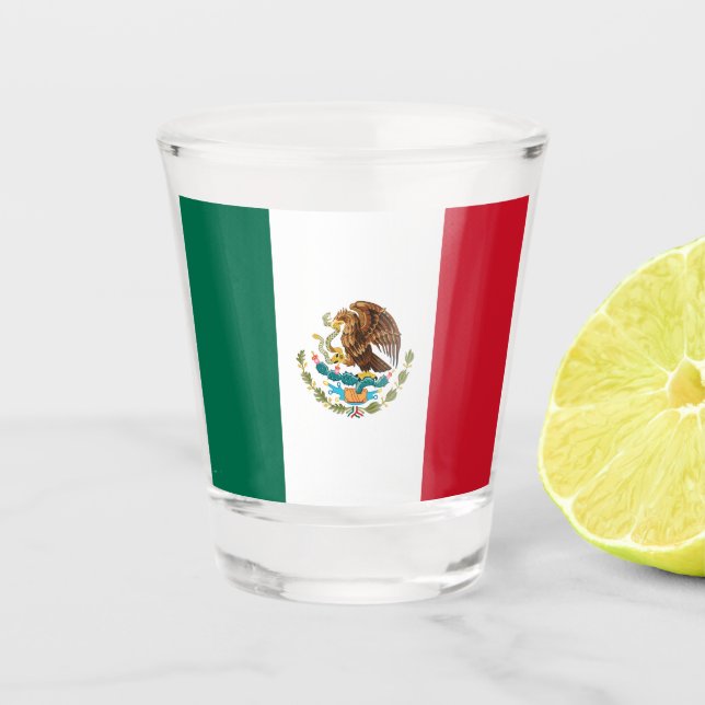 Copo De Shot Patriótico Mexicano Bandeira (Frente)