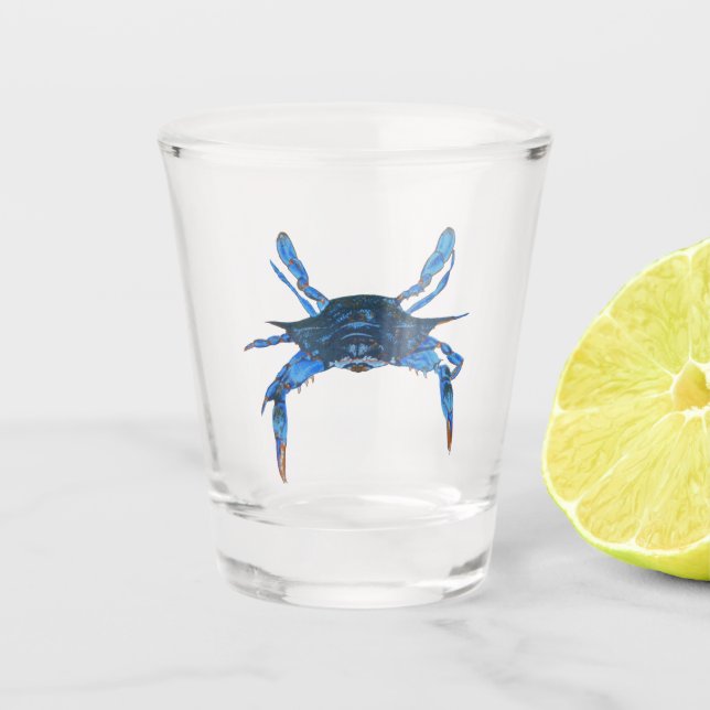 Copo De Shot Paul McGehee Blue Crab Shot Glass (Frente)