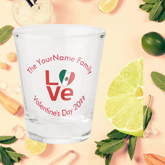 Copo De Shot Pavilhão Vermelho mexicano (Criador carregado)