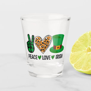 Copo De Shot Paz, Amor, Irlandês