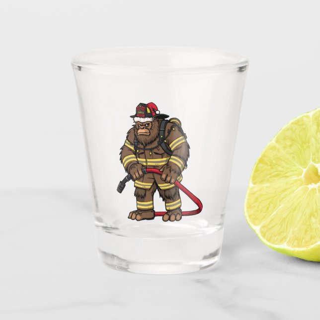 Copo De Shot Pé Grande Sasquatch Bombeiro Natal 2026   (Frente)