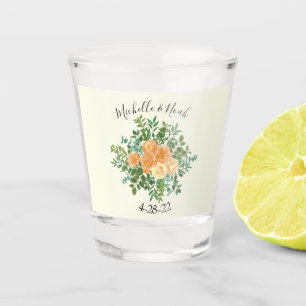 Copo De Shot Peach Ivory Wedding Vintage Rosa