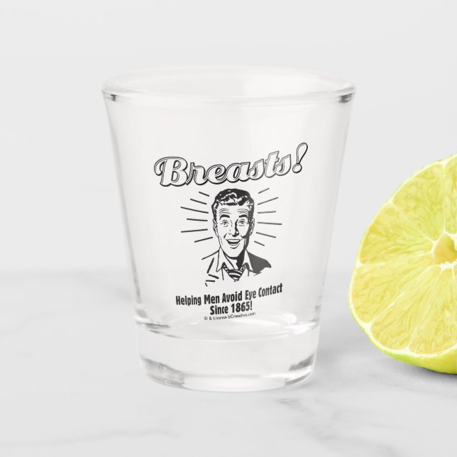 Copo De Shot Peitos: Ajudando A Evitar Contato Ocular (Frente)