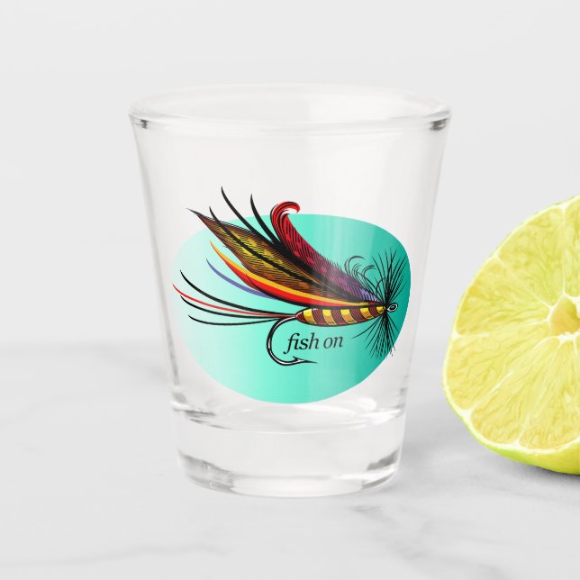 Copo De Shot peixe em (mosca) (Frente)
