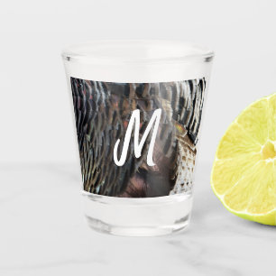 Copo De Shot Penas Selvagens Turcas I Abstrato Nature Design