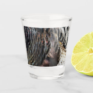 Copo De Shot Penas Selvagens Turcas I Abstrato Nature Design
