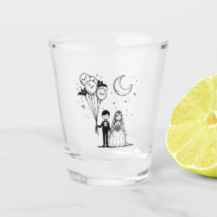 Copo De Shot Pequeno Casal Spooky