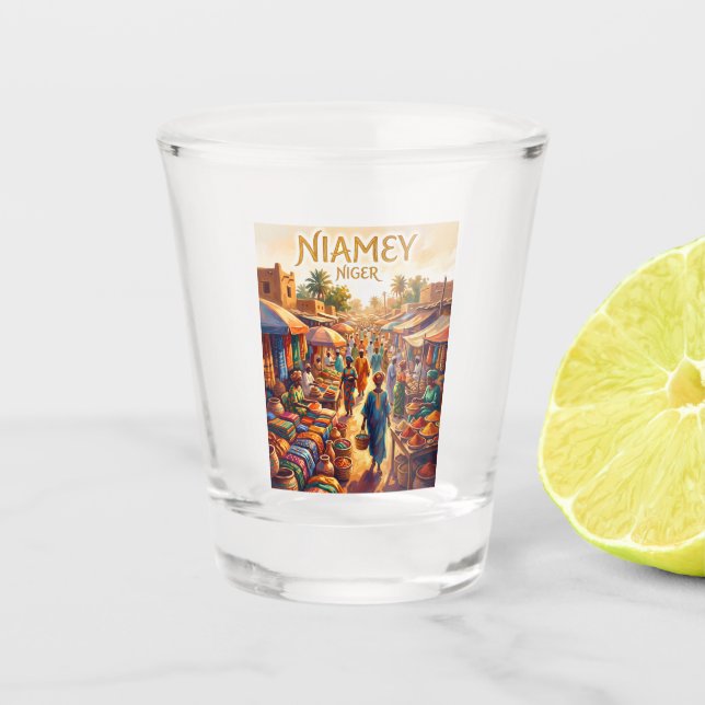 Copo De Shot Pequeno Mercado Níger (Frente)