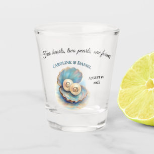 Copo De Shot Pérolas de Casamento de Praia Shell Elegante Ocean