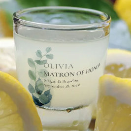 Copo De Shot Personalidade de Casamento de Honra Eucalyptus Gre
