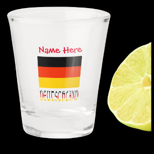 Copo De Shot Personalização Bandeira Alemã Vermelha Deutschland