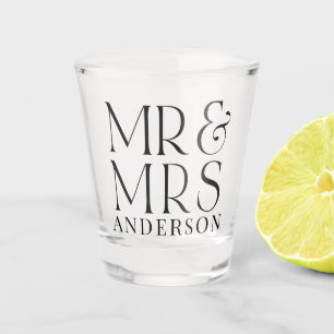 Copo De Shot Personalizados Sr. e Sra. Sobrenome e Data