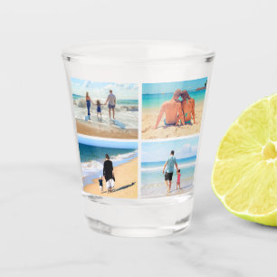 Copo De Shot Personalizar o Vidro do Shot Collage da Fotografia