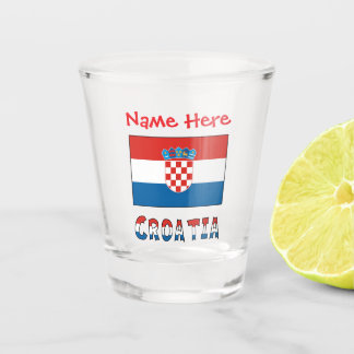 Copo De Shot Personalized Croatia Flag 