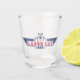 Copo De Shot Personalized Happy Labor Day