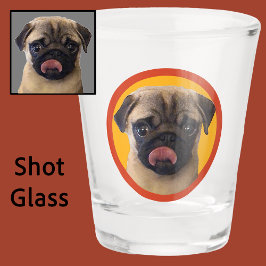 Copo De Shot Pet Pug Pup Dog Lover Foto Stoffer