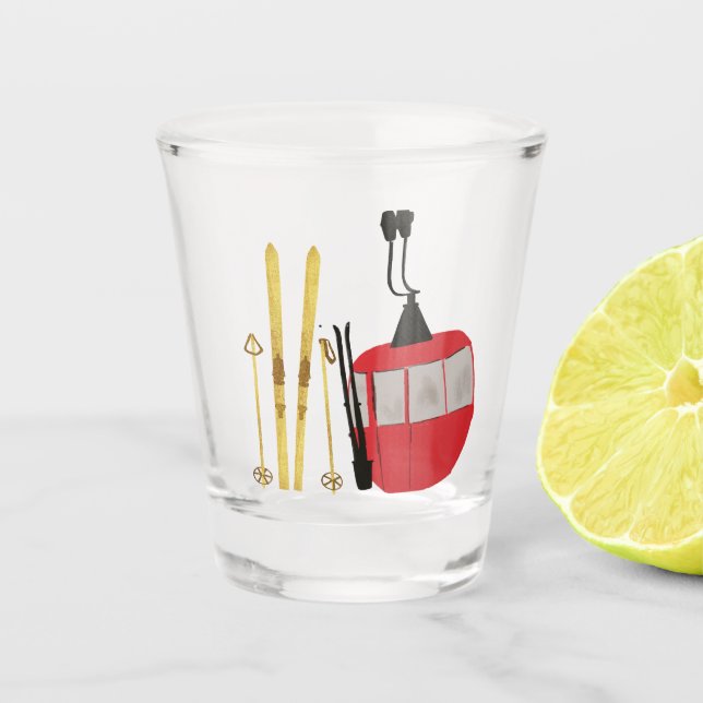 Copo De Shot Picos E Polos Dourados | Feriado de Levantamento d (Frente)