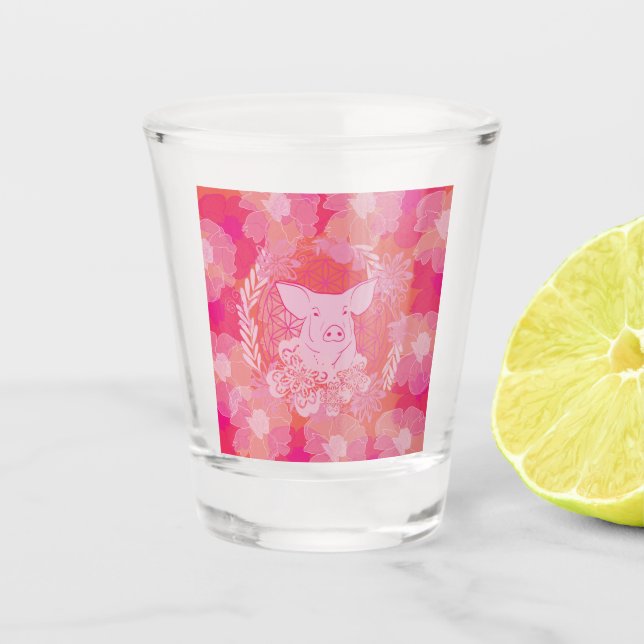 Copo De Shot PiG Flower of life (Frente)