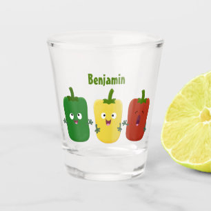 Copo De Shot Pimenta-de-sino-branco capsicum trio cantando cart