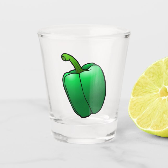 Copo De Shot Pimentão Verde (Frente)