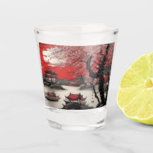 Pincel Oriental Desenhando Cenário Chinês