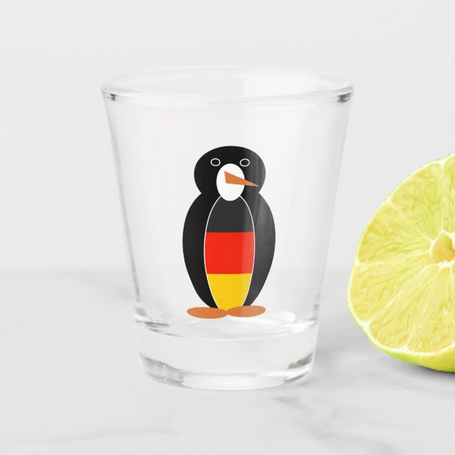 Copo De Shot Pinguim Alemão -- German Penguin (Frente)