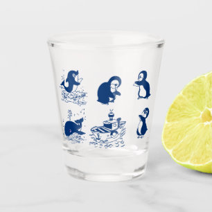 Copo De Shot Pinguins, Baleias e Golfinhos