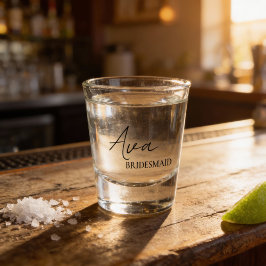 Copo De Shot Pink Coquette Bridesmaid Personalized Gift Shot Gl