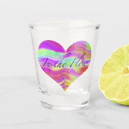 Copo De Shot Pink Green Heart