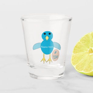Copo De Shot Pintinho Blue Birthday Boy Personalizado